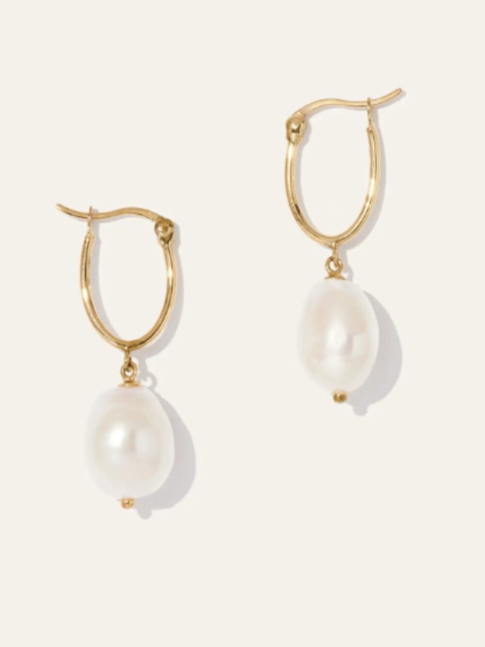 Quince Freshwater Cultured Pearl Hoops - Picture 5 of 6